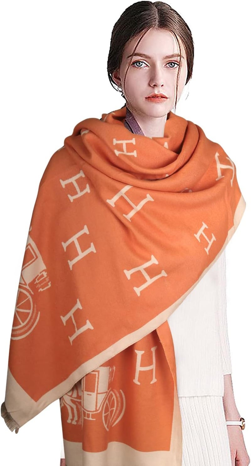 EXTREE Scarfs for Women Pashmina Silky Shawl Wrap for Evening Dressing Blanket Open Front Poncho Cape - Image 3